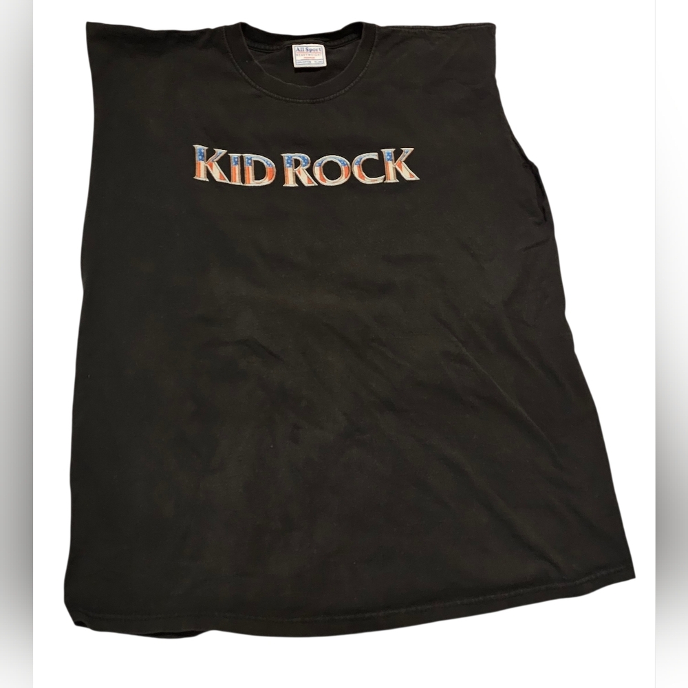 Kid Rock F*ck Top Men Size XL All Sport Black Sleeveless Shirt Country VTG